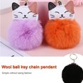 thumbnail image 3 of Fuzzy Ball Keychain Supple Comfortable Lovely Key Rings Adorable Practical Key Chains Women for Children Adults Elderly Students Black 4cm, 3 of 6