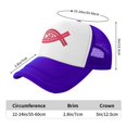 thumbnail image 5 of Yeshua Jesus Christian Trucker Hats Purple One Size Adjustable Snapback Hat, 5 of 5