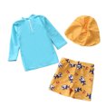 thumbnail image 3 of JTieacloth Boys UPF 50+ Sun Long Sleeve Swim Shirt And Swim Trunks Two Piece Rash Guard For Kids,Sizes 4-5 Years, 3 of 3