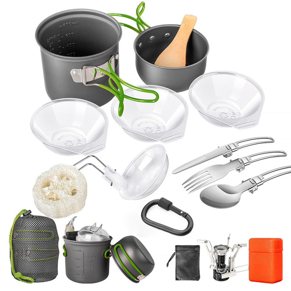 Aluminum pan set,Cookware Kit Cookware Set Pot Set Portable Picnic Cookware Portable Picnic Qisuo Mewmewcat Pan Set Portable Cookware Buzhi