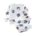 thumbnail image 2 of RXIRUCGD Children's Flannel Sleepwear Set Long Pants Thickened Home Clothes Set( Beige, Size:3 Years ), 2 of 3