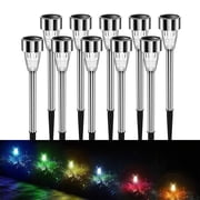 Nilvkv Solar Lights Outdoor Water-Resitant Led Lighting Solar Powered Outdoor Lights Solar Garden Lights for Patio Yard White Light Warm Light Colored Light 10Pack