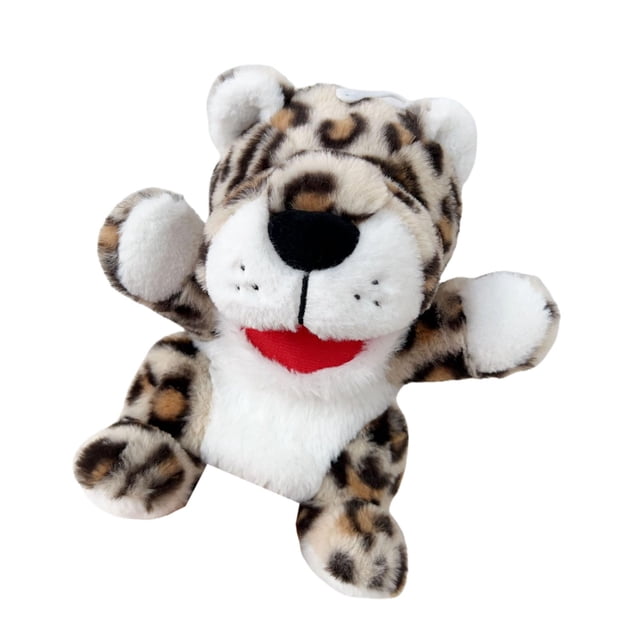 Milaget Marionnette à Doigt Animal Douce Jeu de Rôle Peluche Marionnette à Main pour Enseignement Enfants Cadeau Léopard