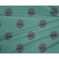thumbnail image 4 of oneOone Polyester Lycra Fabric Floral Block Printed Fabric 1 Yard 56 Inch Wide, 4 of 4