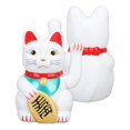 thumbnail image 1 of Chat de Fortune à Piles, Bras Flottant pour Décoration de Voiture, 7 Pouces, 1 of 8