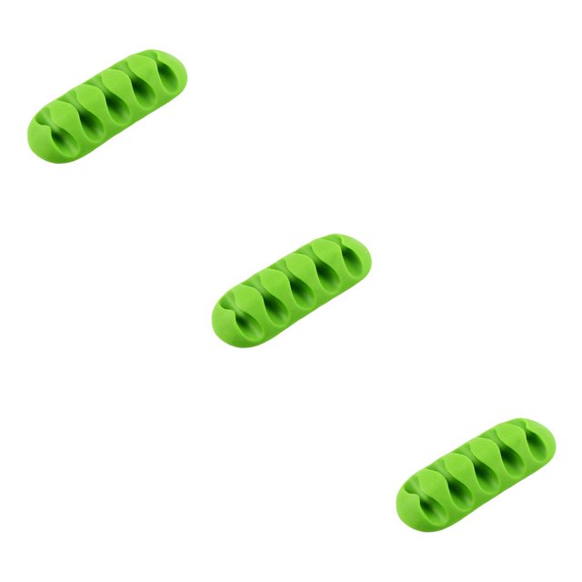 braveheart Silicone Cable Winder Desktop Management Clip Cable Holders Cable Organizer Good green 3Set