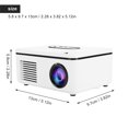 thumbnail image 4 of Portable Projector, Mini 4:3/16:9 1920 X 1080 Resolution LED Projector, For Office Meeting Home Theater White, 4 of 8