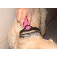 thumbnail image 3 of Pet Grooming Brush - Double Sided Shedding and Dematting Undercoat Rake Comb for Dogs and Cats,Extra Wide, 3 of 7