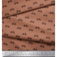 thumbnail image 3 of Soimoi Brown Modal Satin Fabric Bicycle Transport Print Fabric by the Yard 42 Inch Wide, 3 of 3