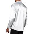 thumbnail image 3 of INSPIRE CHIC Men's Dress Satin V Neck Long Sleeves Button Down Party Shirts, 3 of 5
