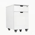 thumbnail image 1 of Desky Wooden Minimal Filing Cabinet - White / White Laminate, 1 of 10