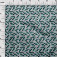 thumbnail image 3 of oneOone Cotton Flex Turquoise Green Fabric Abstract Leaf With Dot Sewing Craft Projects Fabric Prints By Yard 40 Inch Wide, 3 of 4