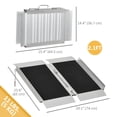 thumbnail image 3 of HOMCOM Rampe Portative de 2 Pieds pour Fauteuil Roulant, Seuil en Aluminium, Mobilité pour Trottinette, 3 of 10