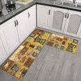 thumbnail image 4 of Coffee Kitchen Rugs and Mats for Floor 2 Piece Set Non Skid Rubber Washable Kitchen Rug Runner Coffee Decor, 4 of 5