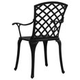 thumbnail image 4 of vidaXL Chaises de Jardin 2 Pcs Aluminium Moulé Noir, 4 of 5