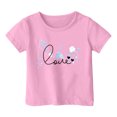 thumbnail image 1 of Chandail Court de Danse 2t Chandails à Manches Longues Filles Garçon et Fille Mode Décontractée Imprimé Col Rond Ample T-Shirt à Manches Courtes Haut, 1 of 4