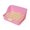 thumbnail image 3 of GROWTH TANK Rabbit Litter Box Detachable Cleaning Potty Trainer Corner Pet Toilet for Guinea Pink, 3 of 9