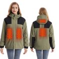 thumbnail image 4 of Meichang Heated Jackets for Men Women without Battery Pack Included，Waterproof Windproof Electric Heated Jacket 4 Heating Zones Cold Weather Rechargeable Heated Coat, 4 of 4