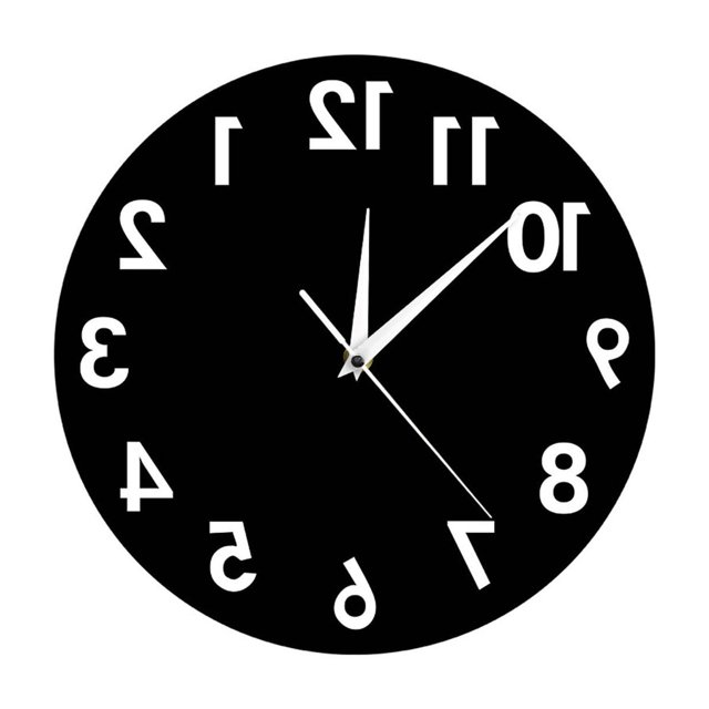 Wall Decorations for Living Room Reverse Clock Living Room Home Decoration Wall Clock Counterclockwise Walking Wall Clock Wall Art for Living Room