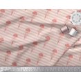 thumbnail image 3 of Soimoi White polyester Crepe Fabric Stripe & Jellyfish Ocean Printed Fabric 1 Yard 42 Inch Wide, 3 of 3