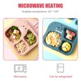 thumbnail image 3 of Dinosaur Dinnerware Set for Kids Wheat Stalk Cartoon Dinner Plate Child Dishes 4-Piece Set,Green, 3 of 6