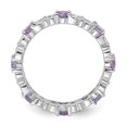 thumbnail image 2 of 4/5 Carat Amethyst Band Ring in Sterling Silver, 2 of 3