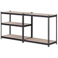 thumbnail image 3 of Muscle Rack Heavy-Duty 36"W x 18"D x 72"H 5-Tier Steel Shelving, Black., 3 of 8