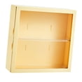 thumbnail image 3 of 2 Layer Wall Mounted Display Box Countertop Cabinet Storage Box with Door Clear Yellow, 3 of 8
