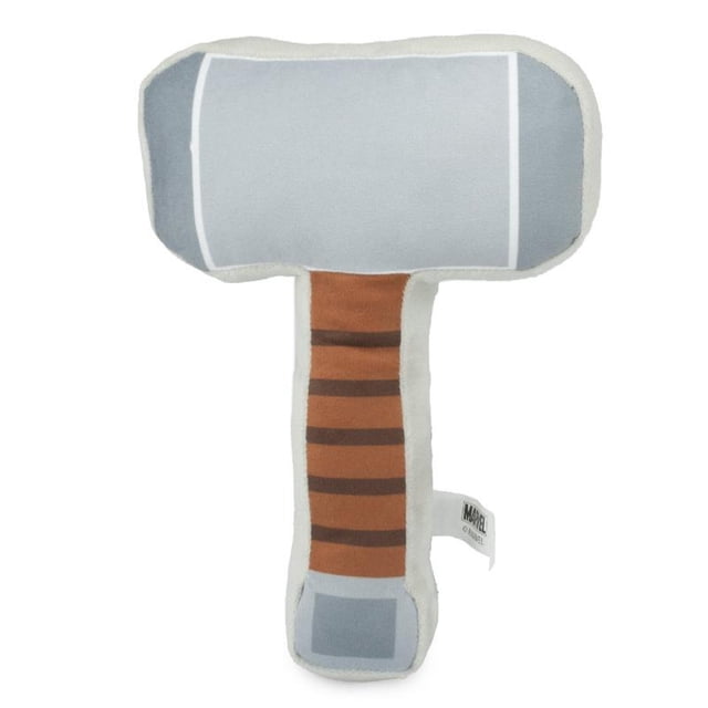 Marvel Comics Thor's Hammer Mjolnir Shaped Plush Squeaky Dog Toy