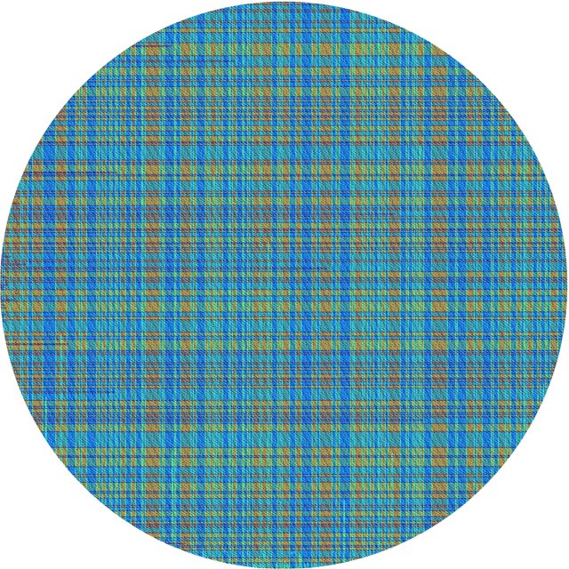 Ahgly Tapis Rond Lavable en Machine Intérieur Transitionnel Turquoise Foncé Vert, 5 Pieds Rond