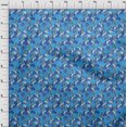 thumbnail image 4 of oneOone Cotton Silk Medium Blue Fabric Tropical Sewing Craft Projects Fabric Prints By Yard 42 Inch Wide, 4 of 5