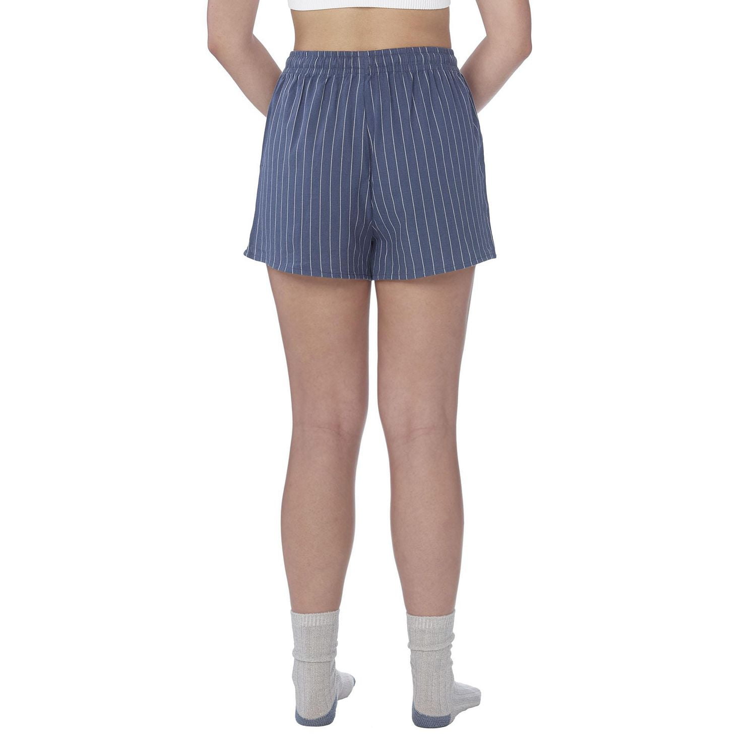 Secret Sleep Flannelette Pinstripe Shorts-Online exclusive