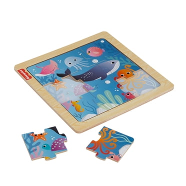 Fisher-Price Wooden Jigsaw Puzzle Ocean Sea Theme - Walmart Exclusive