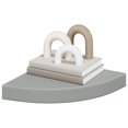 thumbnail image 2 of vidaXL Floating Corner Shelves 2 pcs Grey 25x25x3.8 cm MDF, 2 of 5