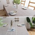 thumbnail image 4 of Cotton Linen Rectangle Tablecloth Table Cloth Heavy Weight Cotton Linen Dust-Proof Table Cover for Party Table Cover Kitchen Dinning(Rice-Coffee,60*60cm), 4 of 6