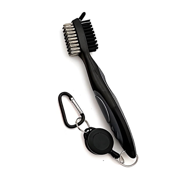 Redempat Stainless Steel Golf Club Brush Portable Solid Color Shoe Brushes Grey Lidless 1Set