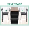 thumbnail image 3 of FDW 2 Modern Home Furniture Rectangular Kitchen Chairs Dining Room Table Set for Small SpacesDining, Brown, 3 of 7