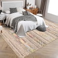 thumbnail image 2 of Gaderth 8x10FT Washable Area Rug, Non Shedding Non Slip Striped Living Room Rug, Stain Resistant Low Pile Neutral Carpet For Bedroom Nursery Dining Room Office, 2 of 10