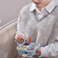 thumbnail image 4 of Liquidation Aujourd'hui! Boîte Bento à 4 Compartiments, Contenants de Préparation de Repas Réutilisables pour Enfants et Adultes, Rangement Alimentaire Divisé pour le Dîner, l'École, le Travail, les Voyages, Étanche et Écologique, 4 of 7