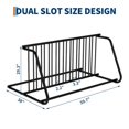 thumbnail image 2 of Support de Plancher pour Vélo en Acier Robuste – Support Autoportant Enduit de Poudre avec Fini Résistant aux Intempéries, outil-Free Assembly, Rangement Simple Ou Double Côté – Idéal pour Garage, Cour Ou Événements – Noir Ou Gris, 2 of 7