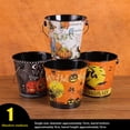 thumbnail image 1 of Halloween Candy Bucket,Halloween Pumpkin Bucket,1Pc Random Patterns Iron Halloween Candy Buckets Pumpkin Storage Pail Halloween Candy Sorting Iron Pail Children Carry Iron Mini Pail, 1 of 7