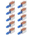 thumbnail image 1 of Unique Bargains Interrupteur à Bouton-Poussoir DPDT 6 Broches 1 Position Autobloquant Bleu 10 Pcs, 1 of 4