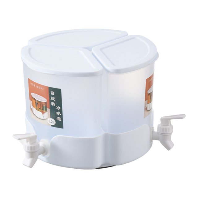 Amdohai 3 Tanks Beverage Dispenser 1.7L Per Tank Rotating Cold Beverage