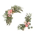 thumbnail image 2 of 2Pcs Wedding Arch Flowers Realistic Floral Arrangements Swag Handmade Decorative Pink, 2 of 9