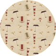 thumbnail image 1 of Ahgly Company Tapis Rond Lavable en Machine Intérieur Transitionnel Or Vanille, 5 Pieds Rond, 1 of 7