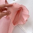 thumbnail image 3 of Posijego Baby Toddler Girls Ruffle Tank Tops Keyhole Back Ribbed Knit Vest Blouses Baby Girls Tank Tees, 3 of 6