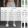 thumbnail image 2 of Ceisia Men Solid Color Loose Casual Pants Elastic Waist Drawstring Sports Gift Work Trousers, 2 of 4