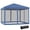 Blue, variant on Outsunny 10' x 10' Pop Up Canopy Tent Gazebo with Removable Mesh Sidewall