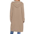 thumbnail image 3 of LOVZFMLL Vestes pour Femmes Décontractées Unies à Manches Longues avec Poche Zippée Sweat à Capuche, 3 of 5