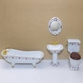 thumbnail image 4 of Ruiboury Miniature Bathtub Toilet Sink Mirror Set Addition For Mini House type 1 1Set, 4 of 6